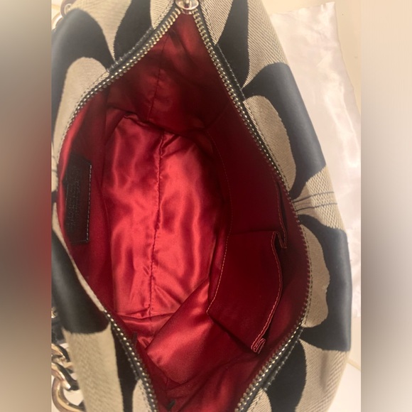 Coach Signature Brooke Shoulder Handbag Purse  14473M Black Ivory - Picture 16 of 16